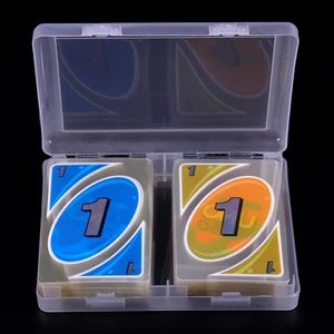 108/Set with a Box Waterproof and Pressure Proof PVC Plastic Transparent Playing Card Family Entertainment Game