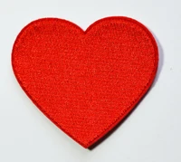 hot red heart love valentines day 70s retro party fun applique iron on patch %e2%89%88 5 5 5 2 cm