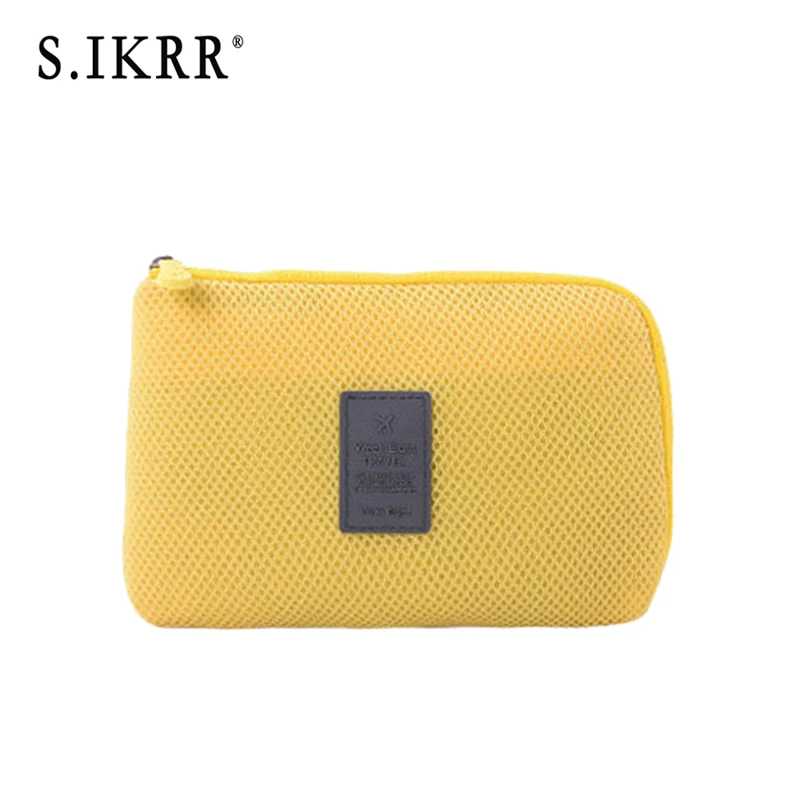 Style2-Yellow S. IKRR Женская портативная дорожная сумка, упаковка кубиков, многофункциональные аксессуары, Цифровое зарядное устройство, органайзер, маленькая сумка, многоцветная - Цвет: Style2-Yellow