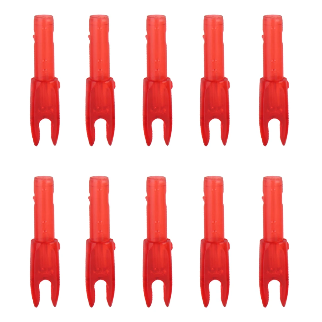 

2x Lot 10pcs RED Plastic Archery Arrow G Nocks Tails Replacement