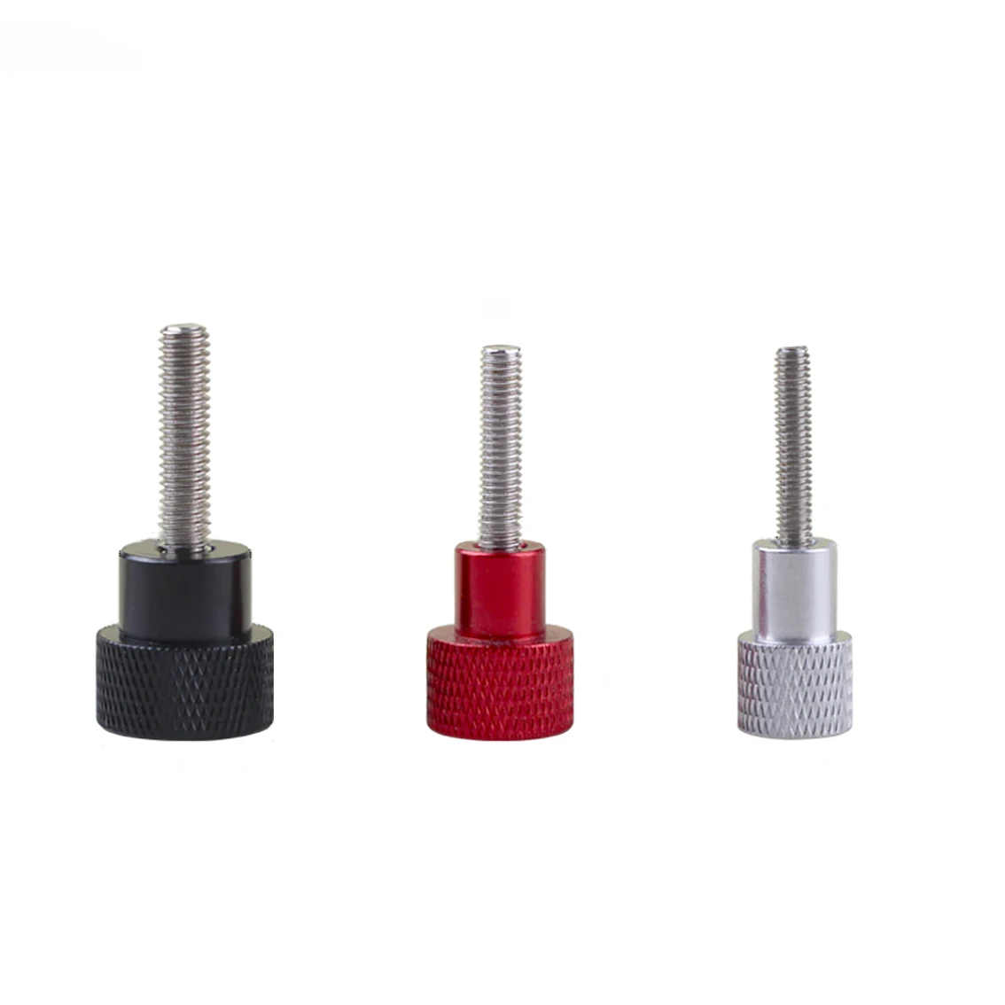 

1Pcs Aluminium Alloy+Stainless Knurled Thumb Screw M3 M4 Hand Grip Knob Step Bolt Screws Red/ Black/ White