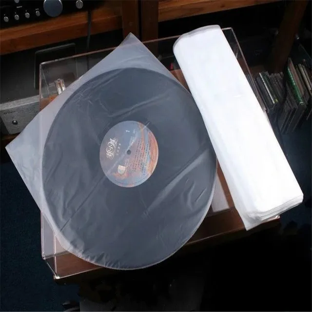50PCS 12inch PE Vinyl Record LP LD Record 7.5 OPP Plastic Bags Anti-static Record  Sleeves