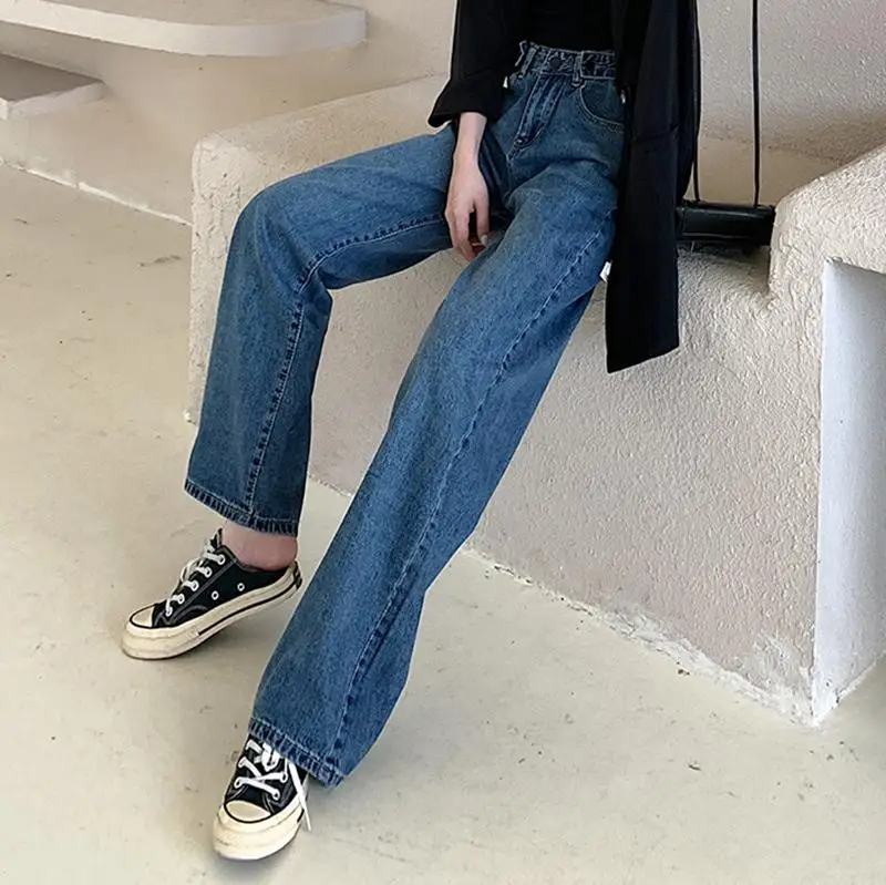 

High Waist Wide Leg Straight Loose Long Jeans for Women S M L XL