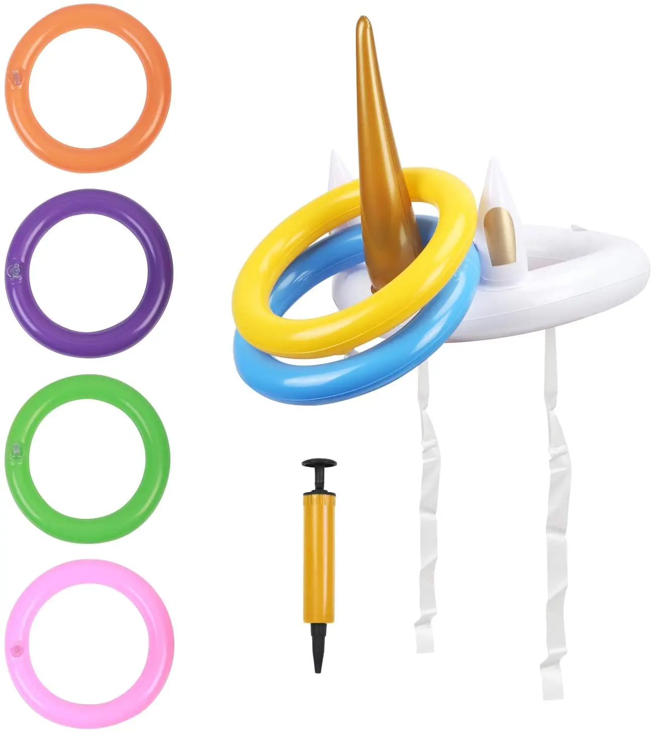 10 наборов игрушка единорог с кольцами для детей и взрослых|Шляпы вечеринок| |