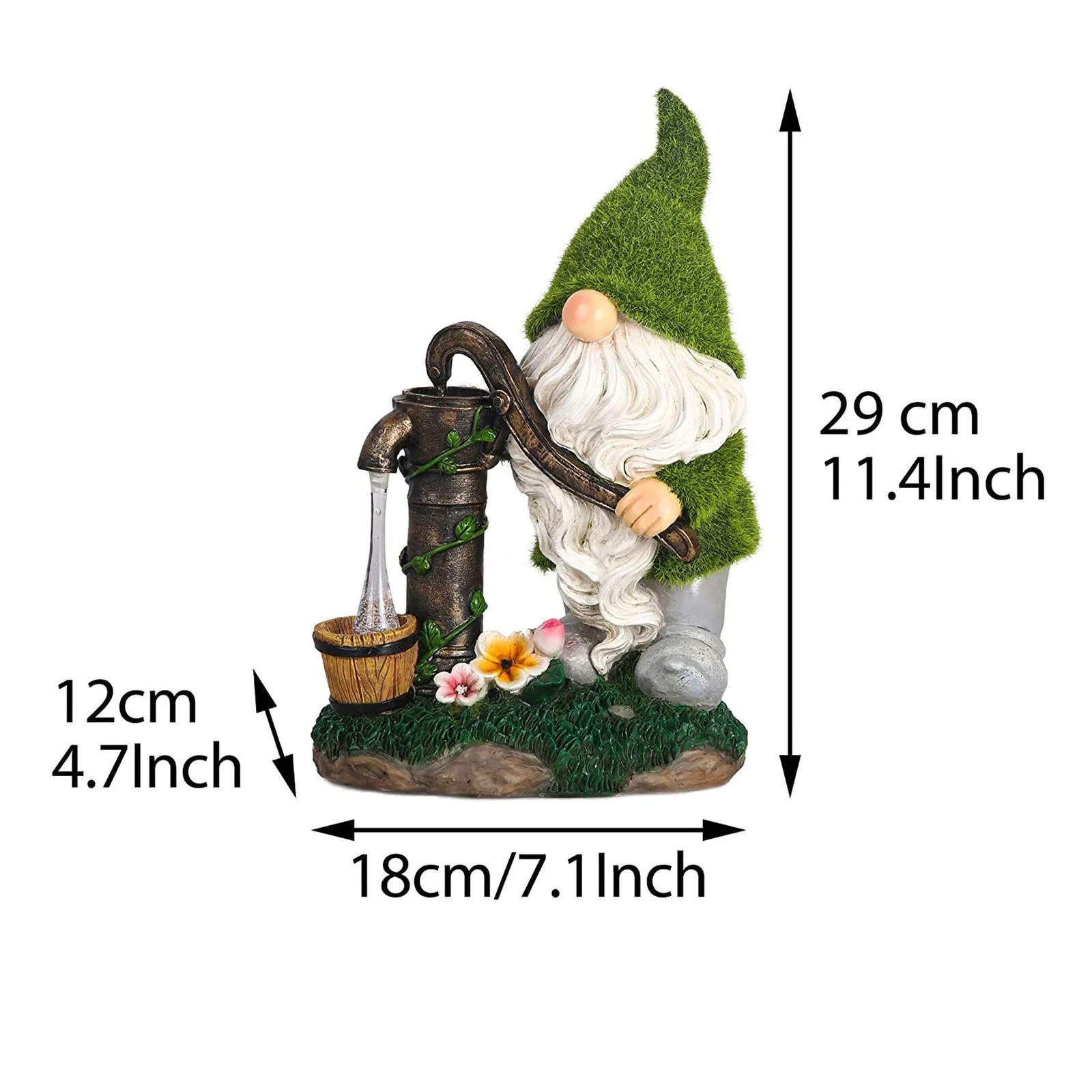 

Solar Resin Dwarf Garden Ornaments Creative Art Outdoor Confucian Statue Garden Decoration Home Sculptures Desktop Decors