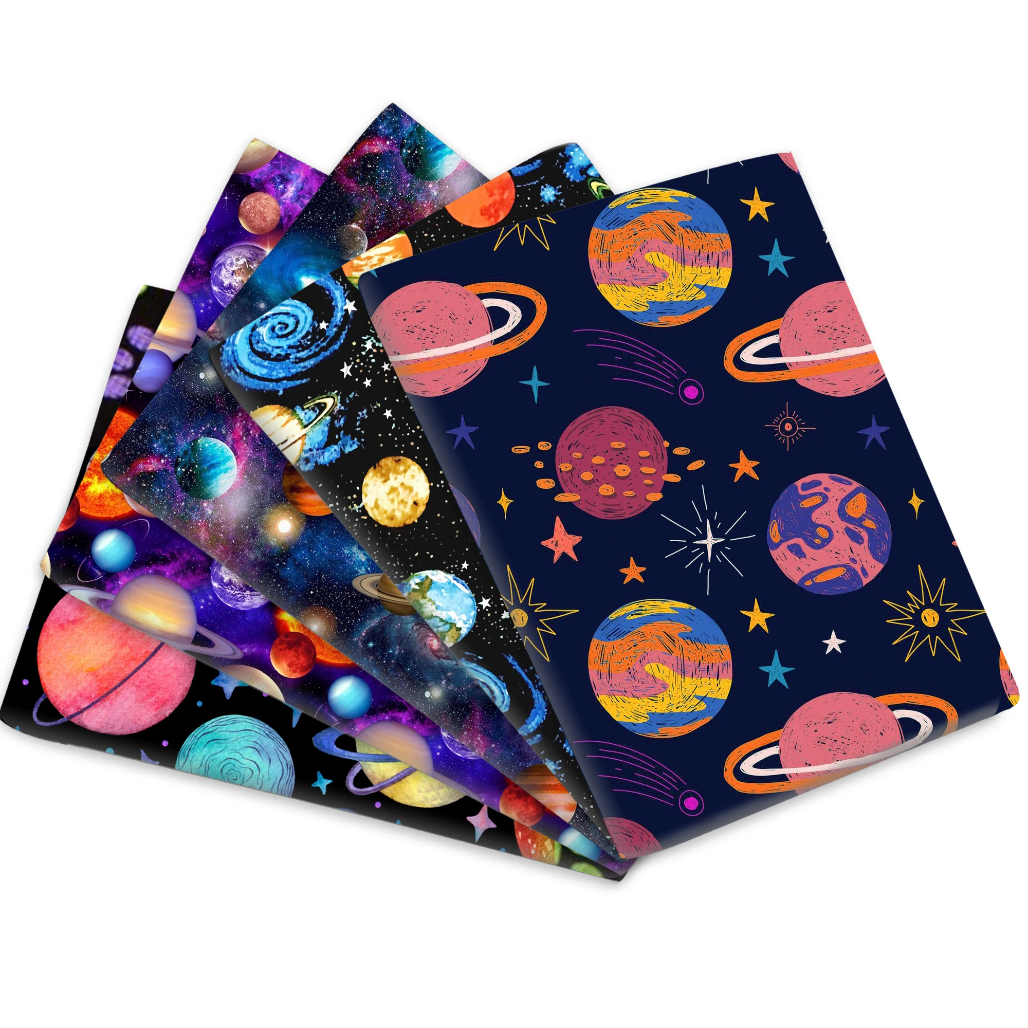 50*140 см Новогоднее Планета из хлопково полиэстеровой ткани с принтом ткань для