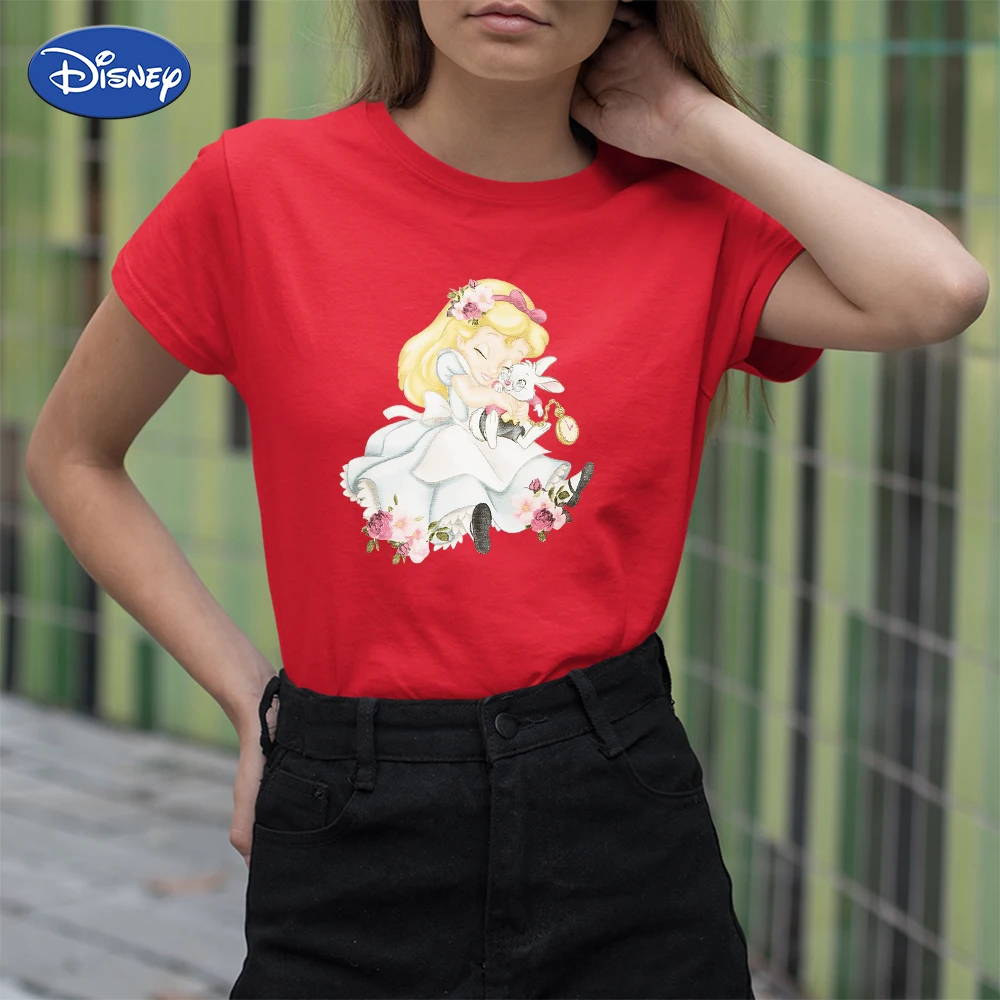 

Clothes 90S Soft Girl Aesthetic T-Shirt Women's Disney Alice Graphic Tee Russia Fashion 2022 Casual Baby Its Cold Outside Shirt