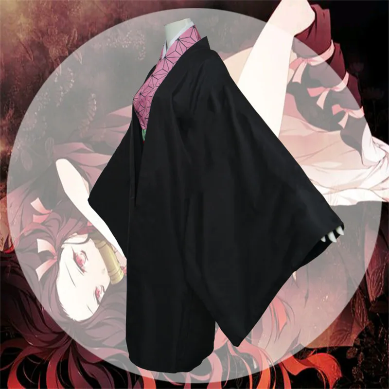 Кимоно из аниме рассекающий демонов кимоно для косплея комплект с париком туфли