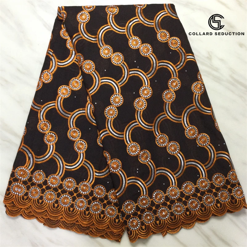 

Высококачественная 2021 кружевная ткань из чистого хлопка с вышивкой из швейцарской вуали