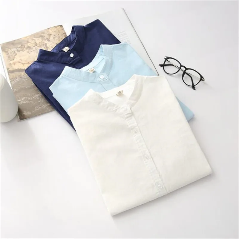 Размера плюс белая женская блузка рубашки размера 2020 весна хлопок для офиса