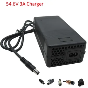 48v 54 6v 3a electric bike lithium battery charger for 13s 48 v li ion ebike bateria charger dc xlrm gx16 xlr male connector free global shipping