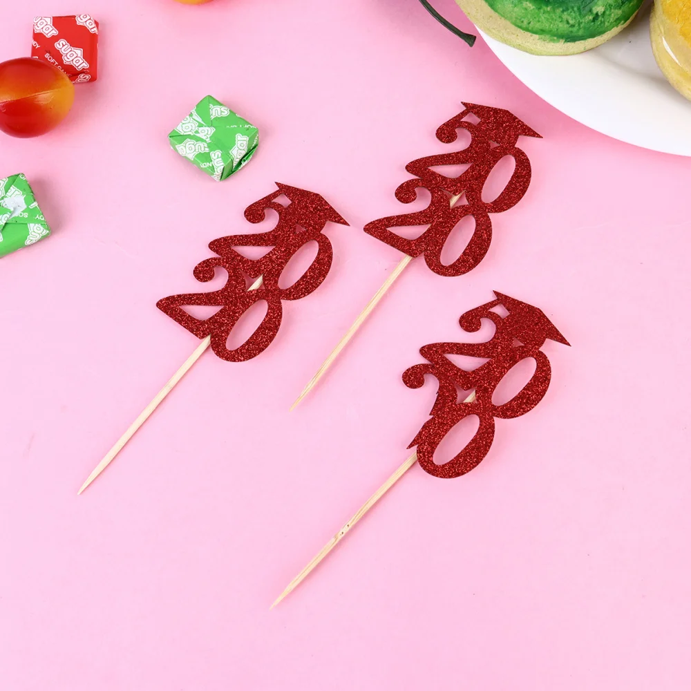 25 шт Торт Топперы 2020 Выпускной доктор шляпа торт фрукты выбирает вечерние