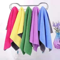 soft comfortable delicate microfiber car wash towels absorbent non shedding trimmed square thick towels simple cleaning supplies