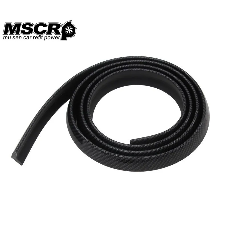 Новинка углеродное волокно резина мягкий черный бампер полоса для автомобиля 60
