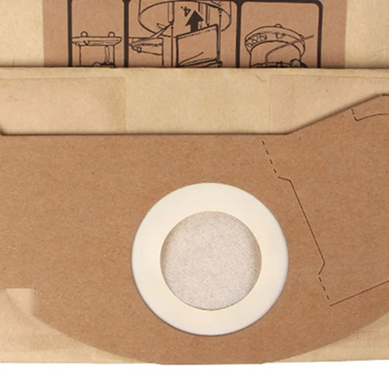 

5Pcs/Set Vacuum Cleaner Paper Garbage Dust Bags for KARCHER WD2250 A2004 A2054 MV2 Vacuum Cleaner Machine Accessory