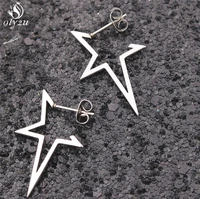 oly2u big star earrings punk stud earrings simplicity stainless steel earrings for women jewelry 2019 wholesale oorbellen