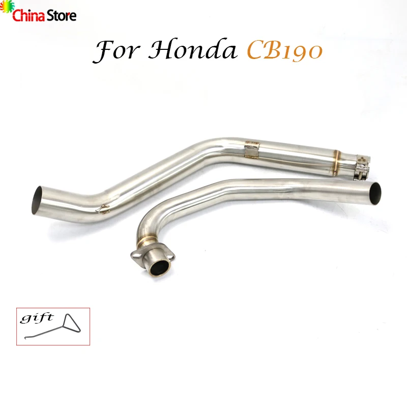 

Motorcycle Exhaust Muffler Link Pipe 51mm Exhaust Headers Front Pipe For Honda CB190 CB190R CBF190X CBF190