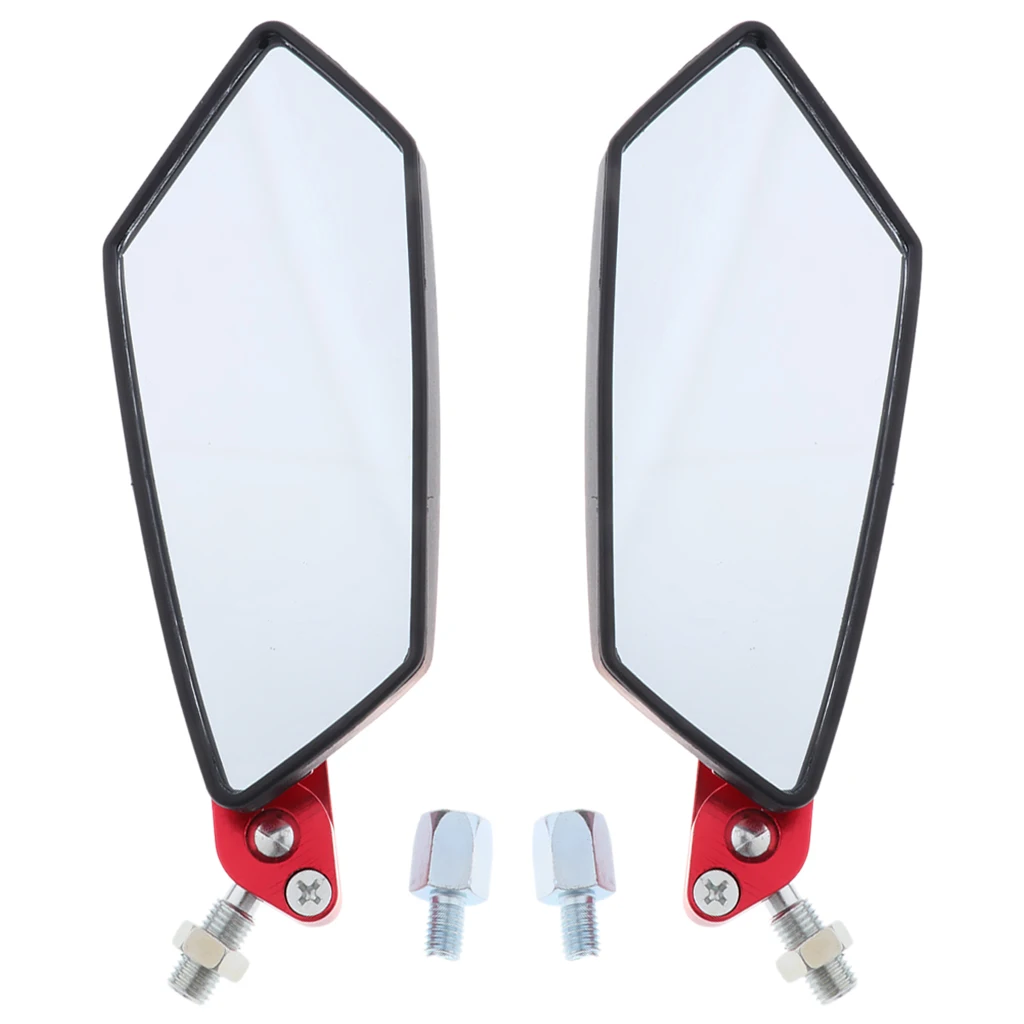 

1 Pair Metal Universal Motorcycle Handle Bar End Rearview Side Convex Side Mirrors, 7 Colors