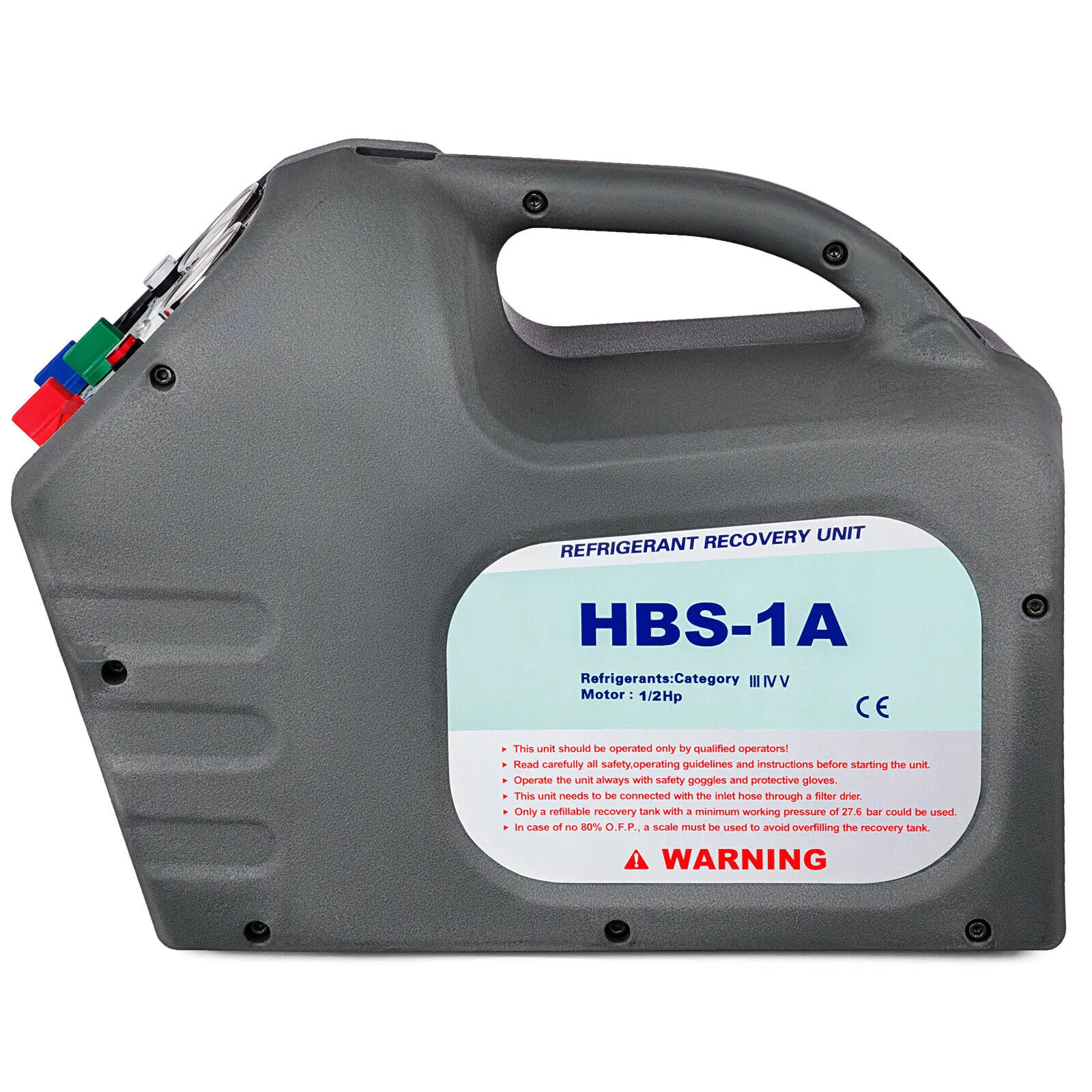 

110V 60 Hz Portable Refrigerant Recovery Machine IEC Connector HFC 1/2 HP