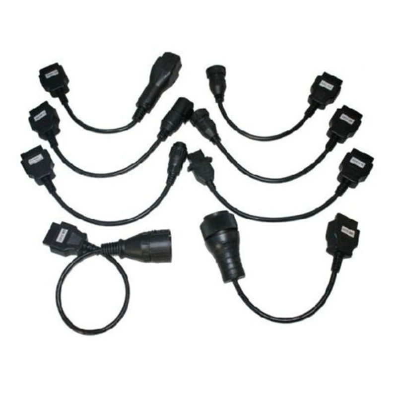 Полный 8 шт. obd2 кабель для тележки delphis vd ds150e autocome tcs cdp pro plus multidiag + MVDIAG