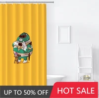 banner tapestry yellow warrior orange cat customization home household merchandise bathroom products shower curtains waterproof