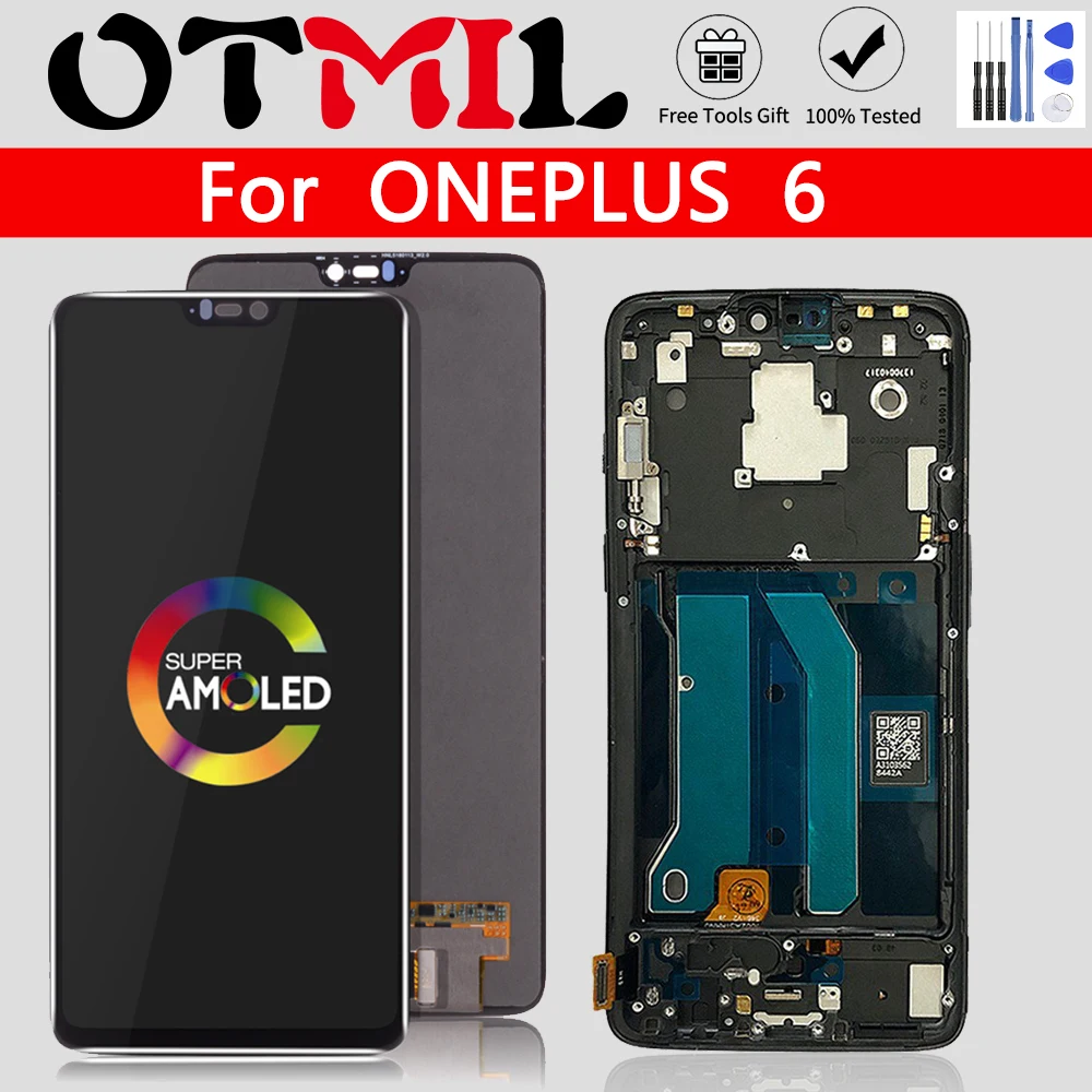ЖК дисплей 6 28 дюйма для Oneplus сенсорный экран с рамкой дигитайзер замена 1 + OLED