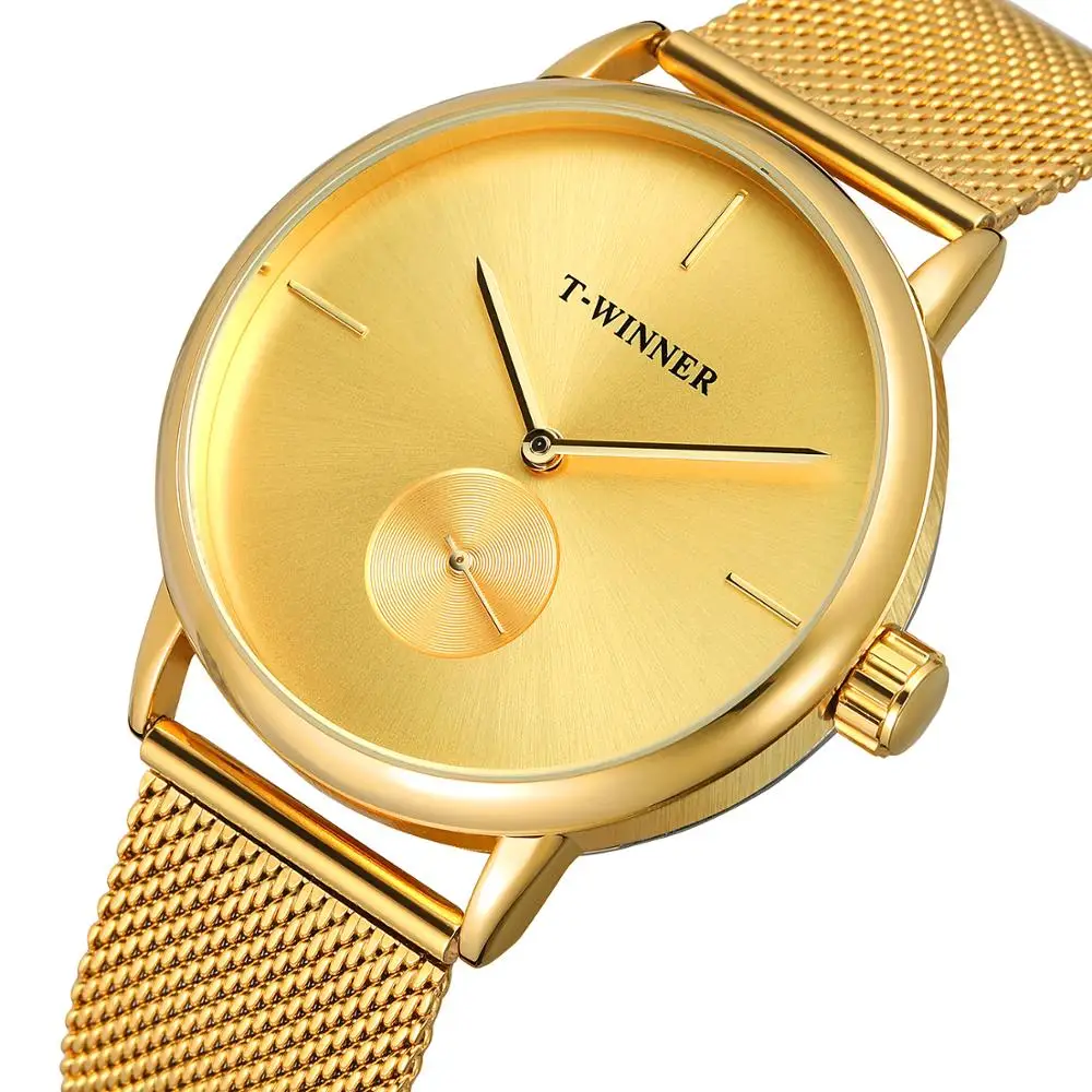 Роскошные Брендовые мужские часы T winner новинка 2019 автоматические механические