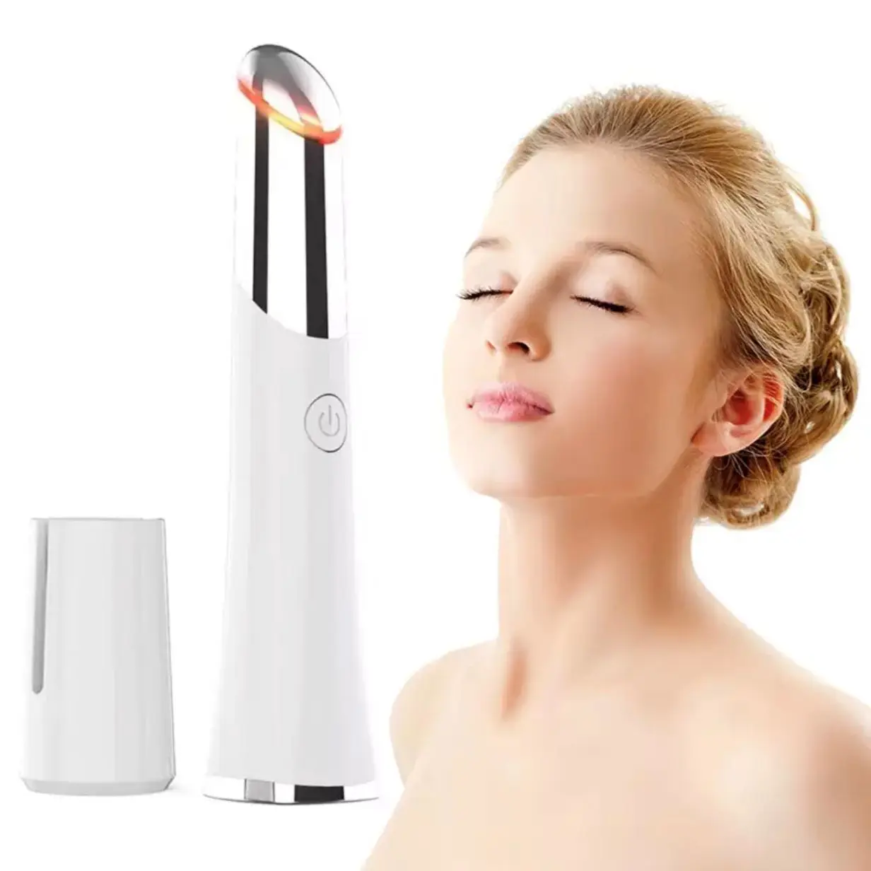 

Ionic Electric Heated Eye Massager Device Lip Facial Thermal Vibration Anti Wrinkle Dark Circle Puffiness Beauty Eye Care Tool
