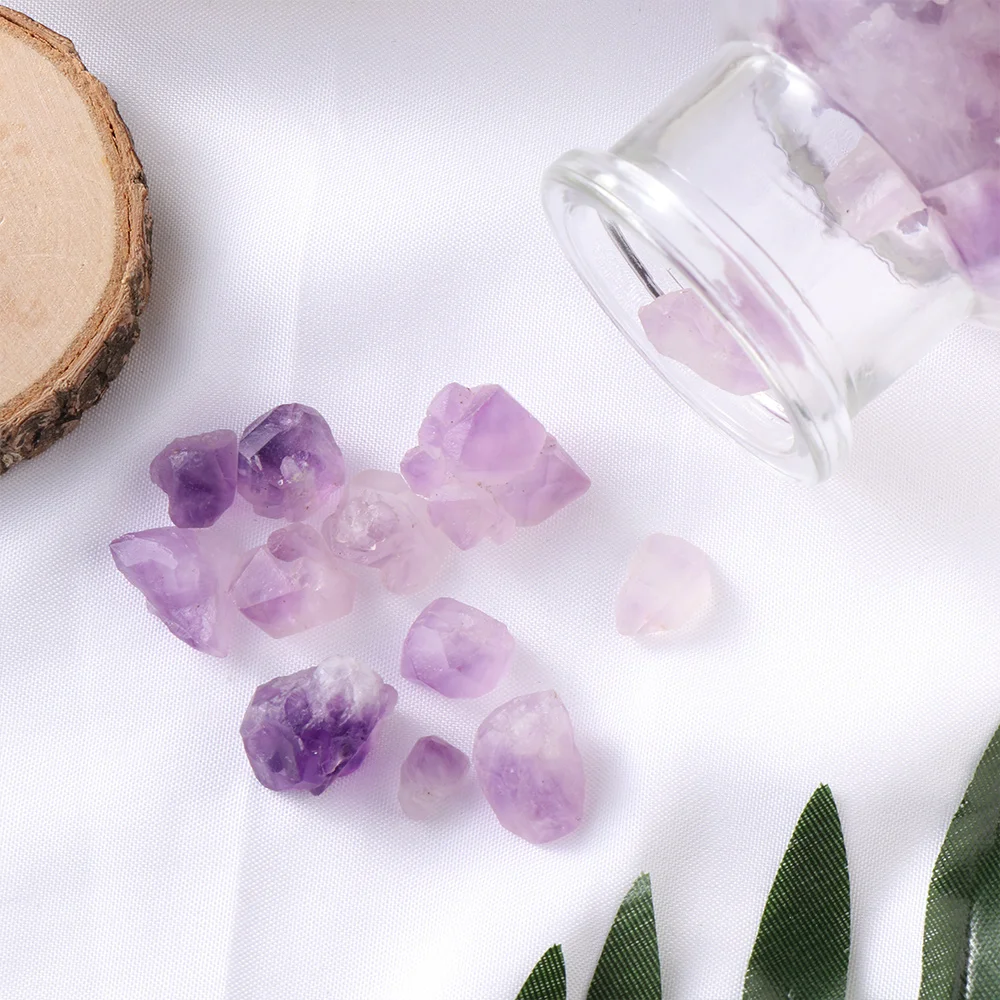 DIY ювелирные аксессуары фиолетовый гравий бак украшение лечебный камень