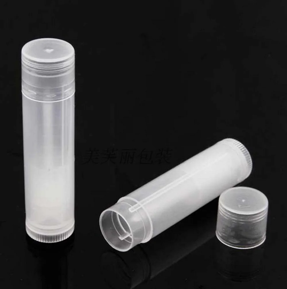 Пустой контейнер для бальзама губ 5 мл с крышкой фотолампы белого/прозрачного