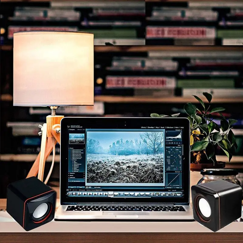 Портативные мини-динамики USB музыкальные стерео динамики для компьютера