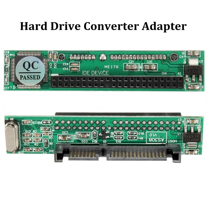 Совершенно новый SATA Женский к 44Pin 2 5 IDE Мужской HDD SSD адаптер конвертер 7 + 15P 22pin sata ide