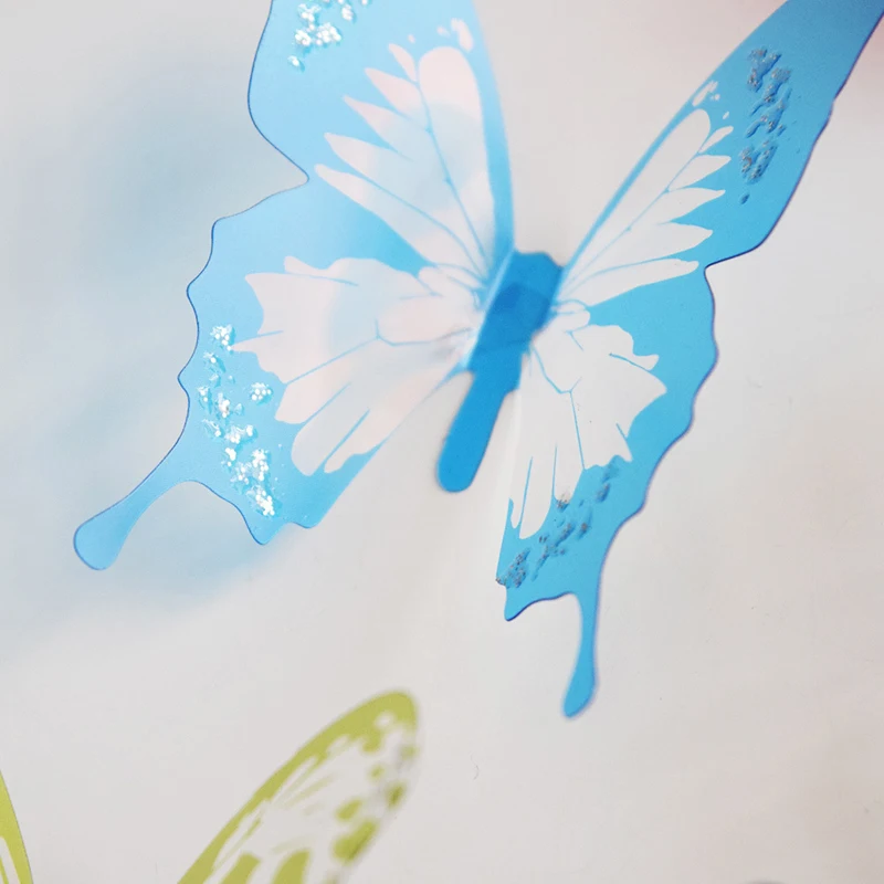 

Crystal Butterfly Wall Sticker Three-dimension Beautiful Butterflies Art Home decor Stickers Wedding decoration 18pcs/lot