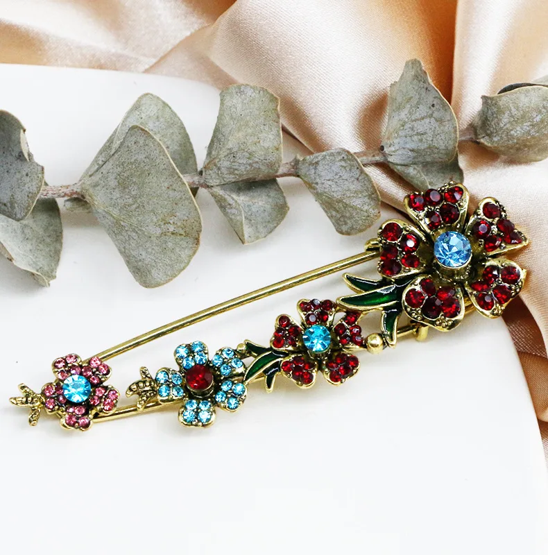 

Oriental charm European and American fashion flower big pin anti-failure button sweater cardigan shawl buckle brooch brooch L8