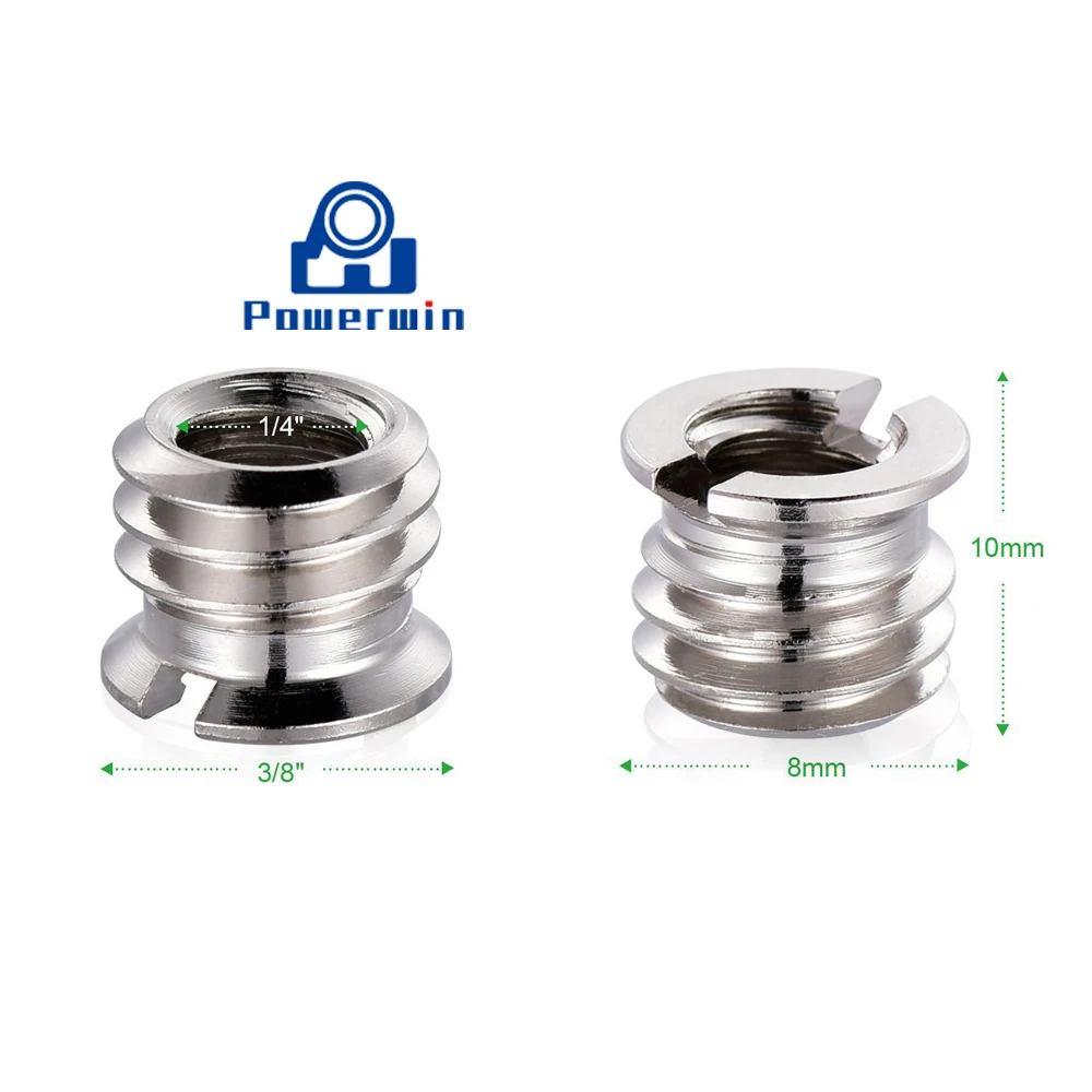 Адаптер для штатива Powerwin с резьбой 1/4 дюйма на 3/8 дюйма|Чехлы экшн-камер| |
