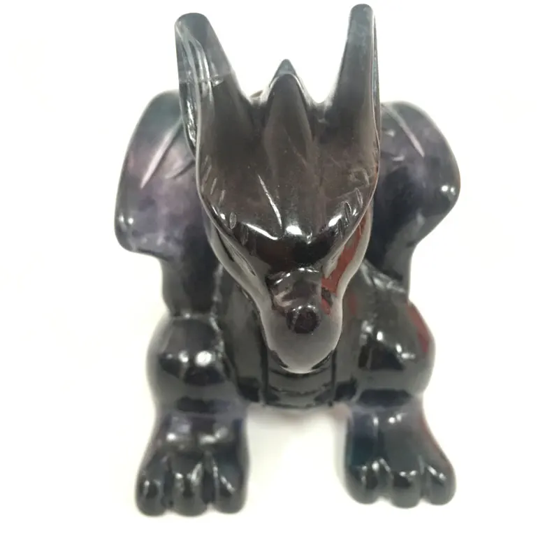 Натуральный недорогой высококачественный Радужный флюорит Птерозавр Кристалл