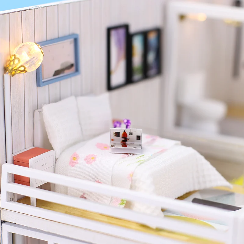 Кукольный домик мебель деревянный миниатюрный набор сделай сам С Пылезащитным