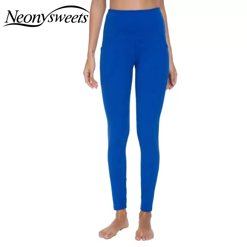 

Neonysweets High Waist Legging Breathable Slim Pants Naked feeling Leggings Gym Girl Leggings Exercise Clothing Athletic
