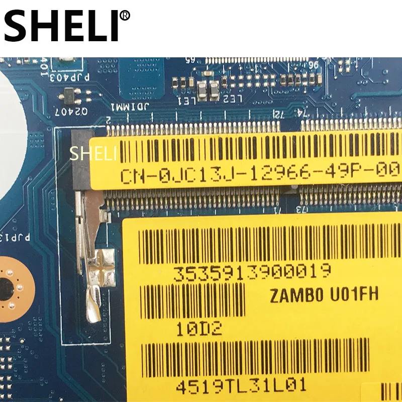 Плата SHELI для ноутбука Dell Inspiron 15 5545 6 дюйма материнская плата JC13J 0JC13J с процессором