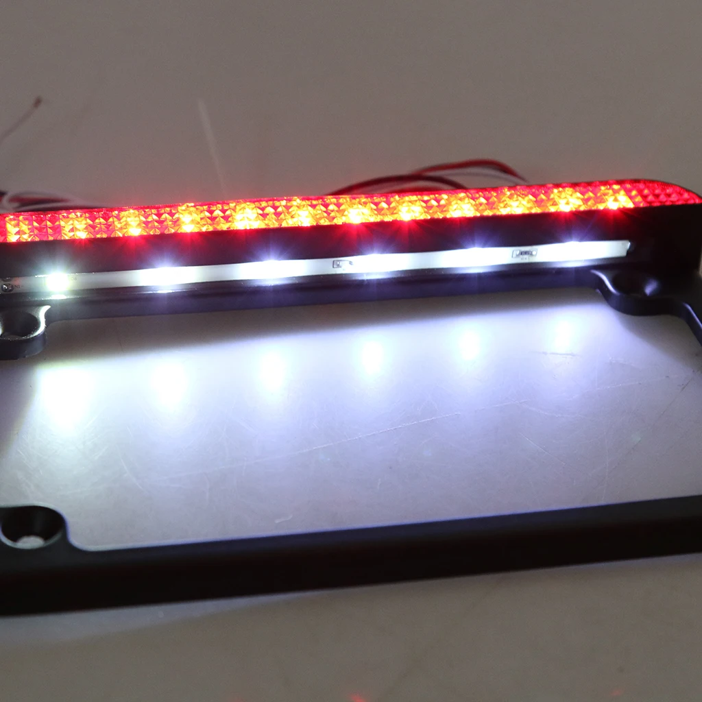 

12 Red LED License Plate Frame Digital Brake Light 12V For Yamaha