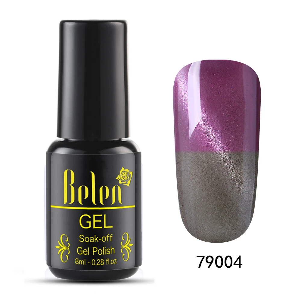 Belen 7 мл кошачьи глаза УФ-гель для ногтей тепловое изменение цвета Гибридный