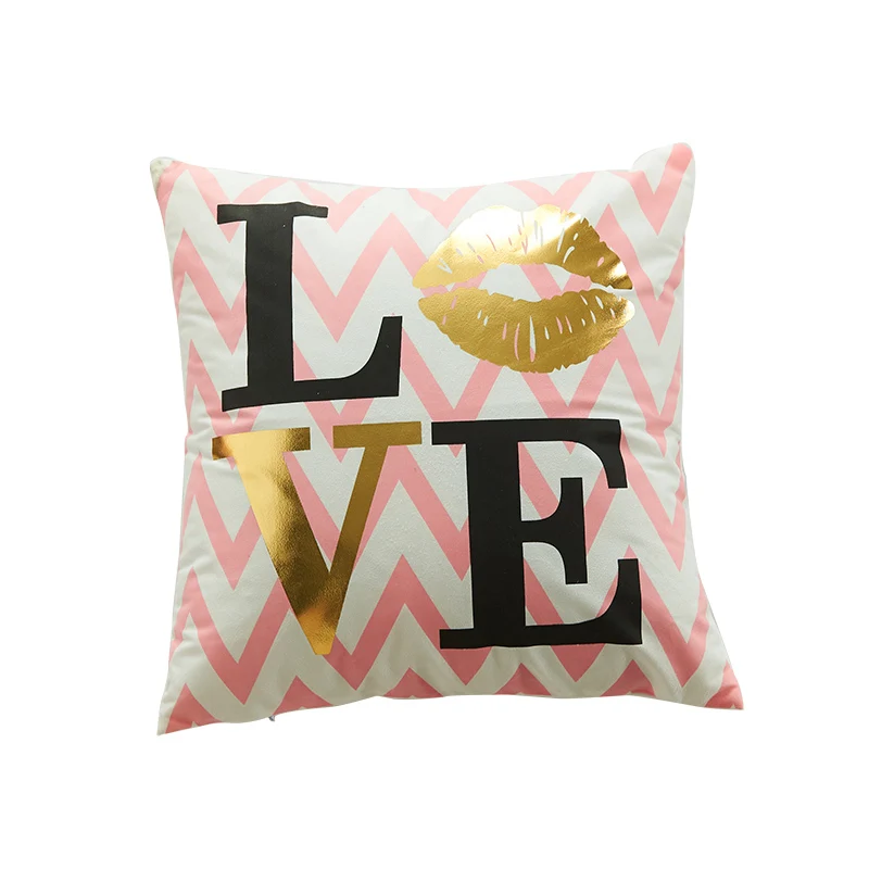

fashion sofa chair cushion cover 45*45cm no inner diamond painting hot stamp coussin decoratif cushion cases for home dec X7