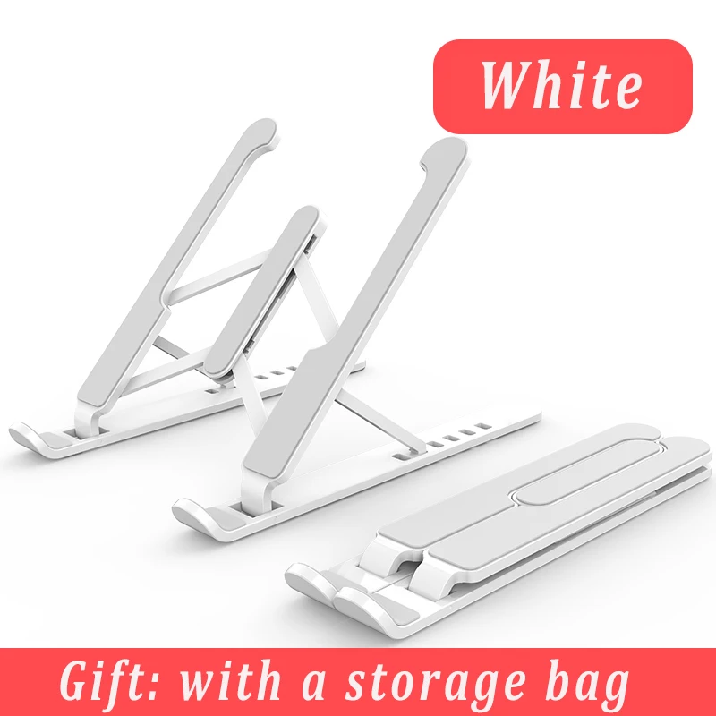 

Adjustable Foldable Laptop Stand Non-Slip Desktop Notebook Holder & Storage Bag Cooling Bracket Riser For Macbook Pro Computer