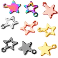 50pcslot 2019 best selling stainless steel stars small pendant jewelry making men women accessories wholesale