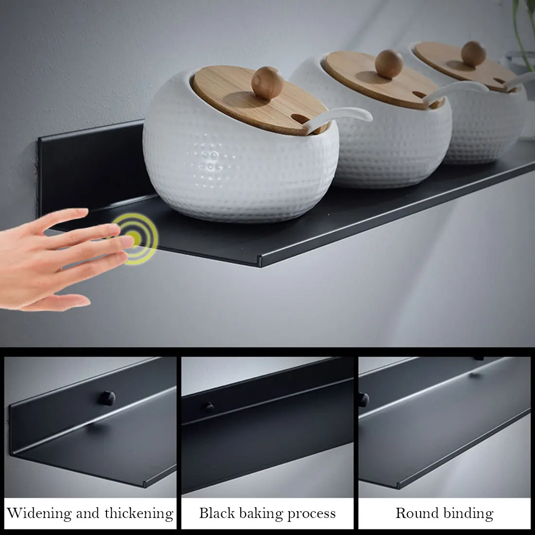 

Shower Shelf Space Aluminum Bathroom Shelves Kitchen Wall Shelf Shower Storage Rack Bathroom Accessories Organizer Cabinet