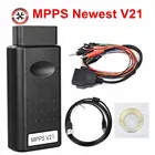 MPPS V21 автоматический интерфейс настройки чипа ЭБУ MPPS для EDC15 EDC16 EDC17 MPPS V21 Многоязычный CAN Flasher Remap кабель Бесплатная доставка