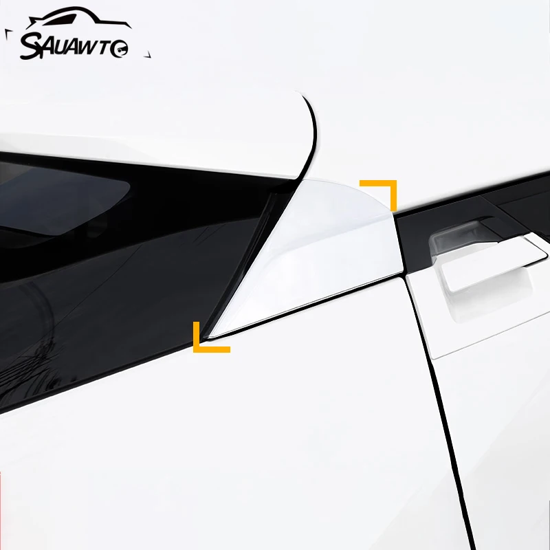 

For Toyota C-HR CHR 2016 2017 2018 2019 ABS Back Trunk Rear Window Spoiler Side Cover Tail Triangle Trim Decoration Accessories