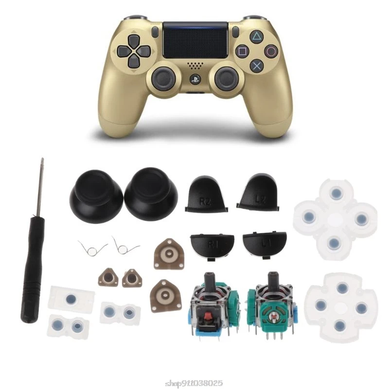 

L1 R1 L2 R2 Trigger Buttons 3D Analog Joysticks Thumb Sticks Cap Conductive Rubber For PS4 Controller Repair Set D30 20 Dropship
