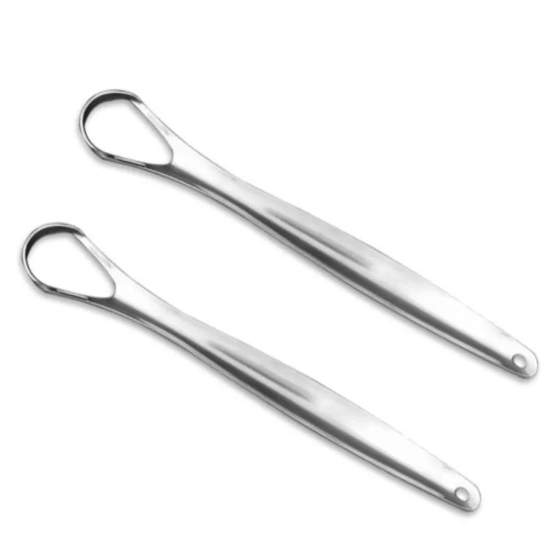 2 шт язычок скребок многоразовый портативный из нержавеющей стали полости рта