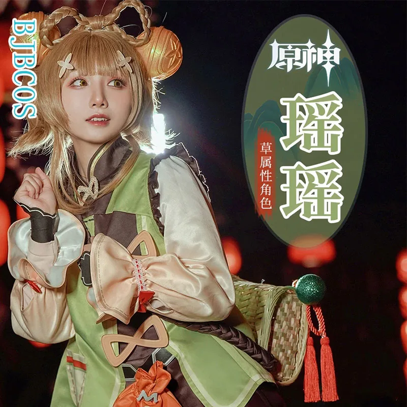 

Game Genshin Impact YaoYao Cosplay Costume Women Cute Lolita Dress Lovely Uniform Yao Yao Anime Suit Halloween Carnival Outfit